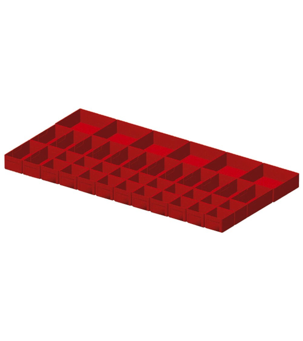 Kit cassette divisorio, 40 pezzi, per cassetti con H 75 mm, 54X27 EH