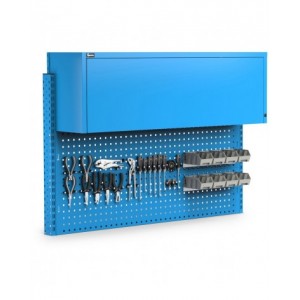 Parete attrezzata con pensile vasistas, L150 cm, blu