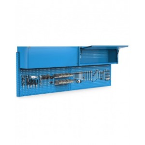 Parete attrezzata con pensile vasistas, L300 cm, blu