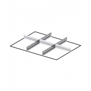 Set 2 divisori longitudinali, 3 divisori trasversali per cassetti con H 150/175 mm, 36x27 EH