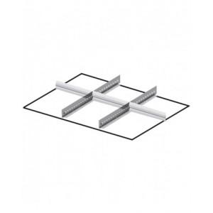 Set 2 divisori longitudinali, 3 divisori trasversali per cassetti con H 200/250 mm, 36x27 EH