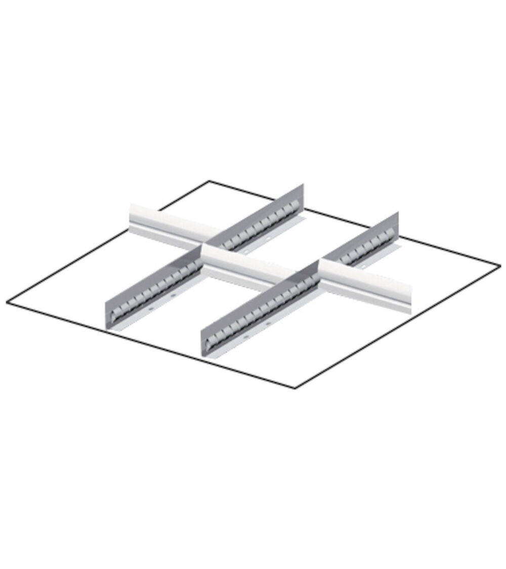 Set 2 divisori longitudinali, 3 divisori trasversali per cassetti con H 75 mm, 27x27 EH