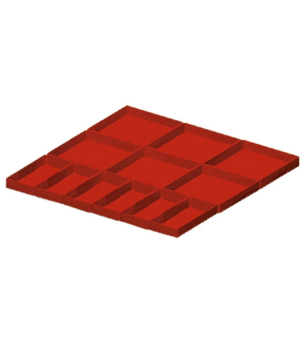 Kit cassette divisorio, 12 pezzi, per cassetti con H 75 mm, 27X27 EH