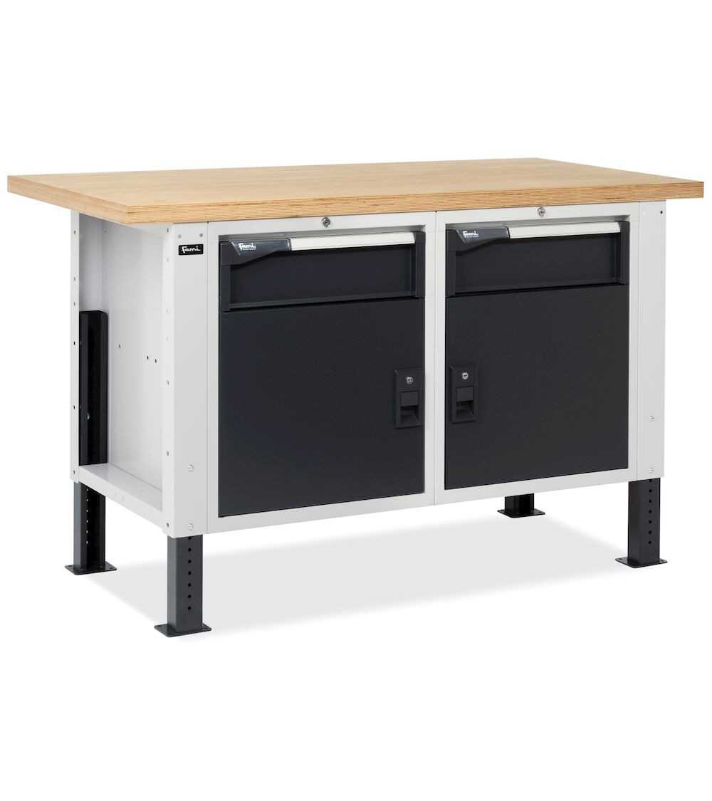 Banco da lavoro MASTERBR1504 con 2 armadi con 1 cassetto e porta