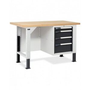 Banco MASTERBR1506 con 1 armadio a cassetti con 4 cassetti