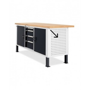 Banco da lavoro con pannello portautensili MASTERBR1509, 150 cm