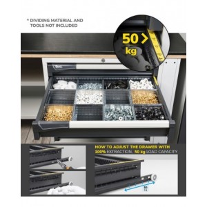 Banco da lavoro MASTERBR3001, 300 cm