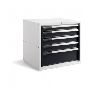 Armadio con 5 cassetti per banco da lavoro Work Master BR, L713 x P610 x H669 mm