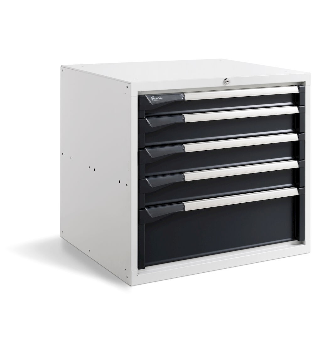 Armadio con 5 cassetti per banco da lavoro Work Master BR, L713 x P610 x H669 mm