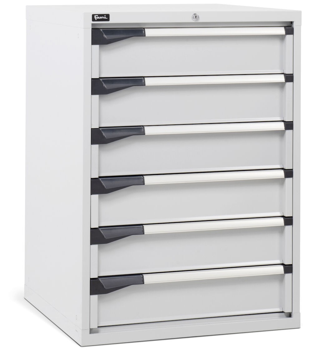 Cassettiera da lavoro, 6 cassetti, mm L714 x P726 x H1000