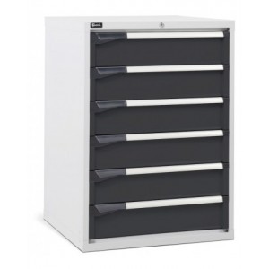 Cassettiera da lavoro, 6 cassetti, mm L714 x P726 x H1000