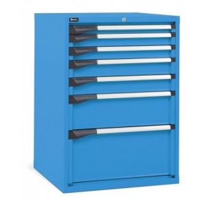 Cassettiera da lavoro, 7 cassetti, mm L 714 x P 726 x H 1000