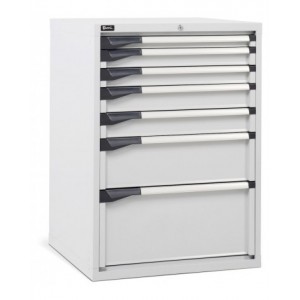 Cassettiera da lavoro, 7 cassetti, mm L 714 x P 726 x H 1000