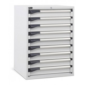 Cassettiera da lavoro, 9 cassetti, mm L 714 x P 726 x H 1000
