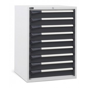Cassettiera da lavoro, 9 cassetti, mm L 714 x P 726 x H 1000