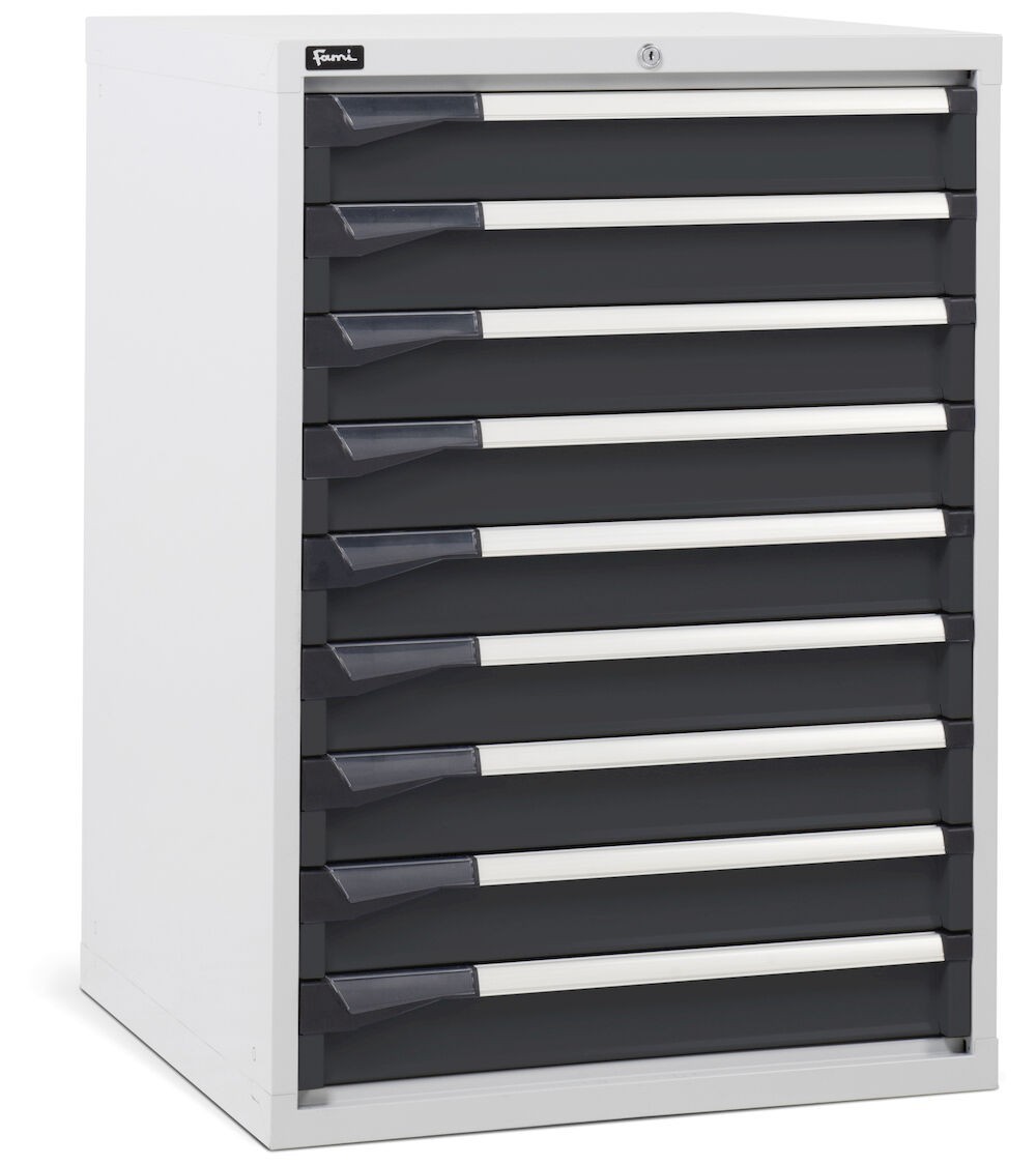 Cassettiera da lavoro, 9 cassetti, mm L 714 x P 726 x H 1000