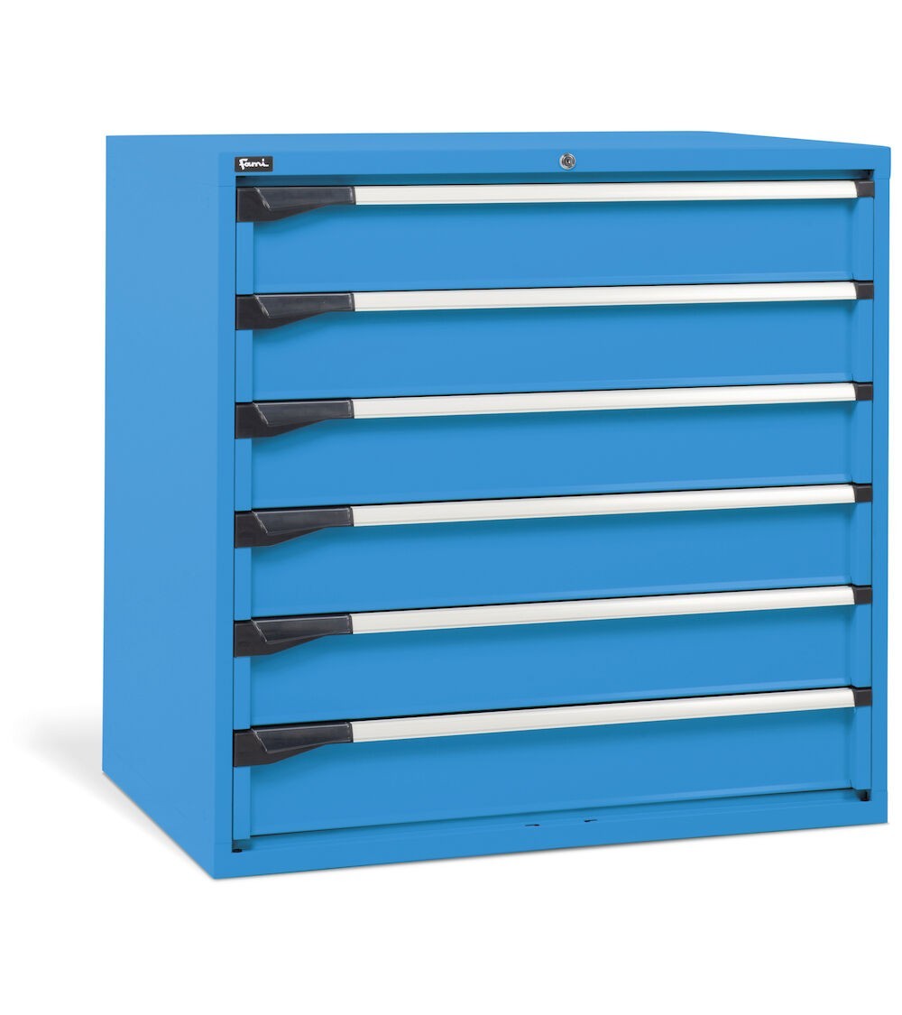 Cassettiera da lavoro, 6 cassetti, mm L 1020 x P 726 x H 1000