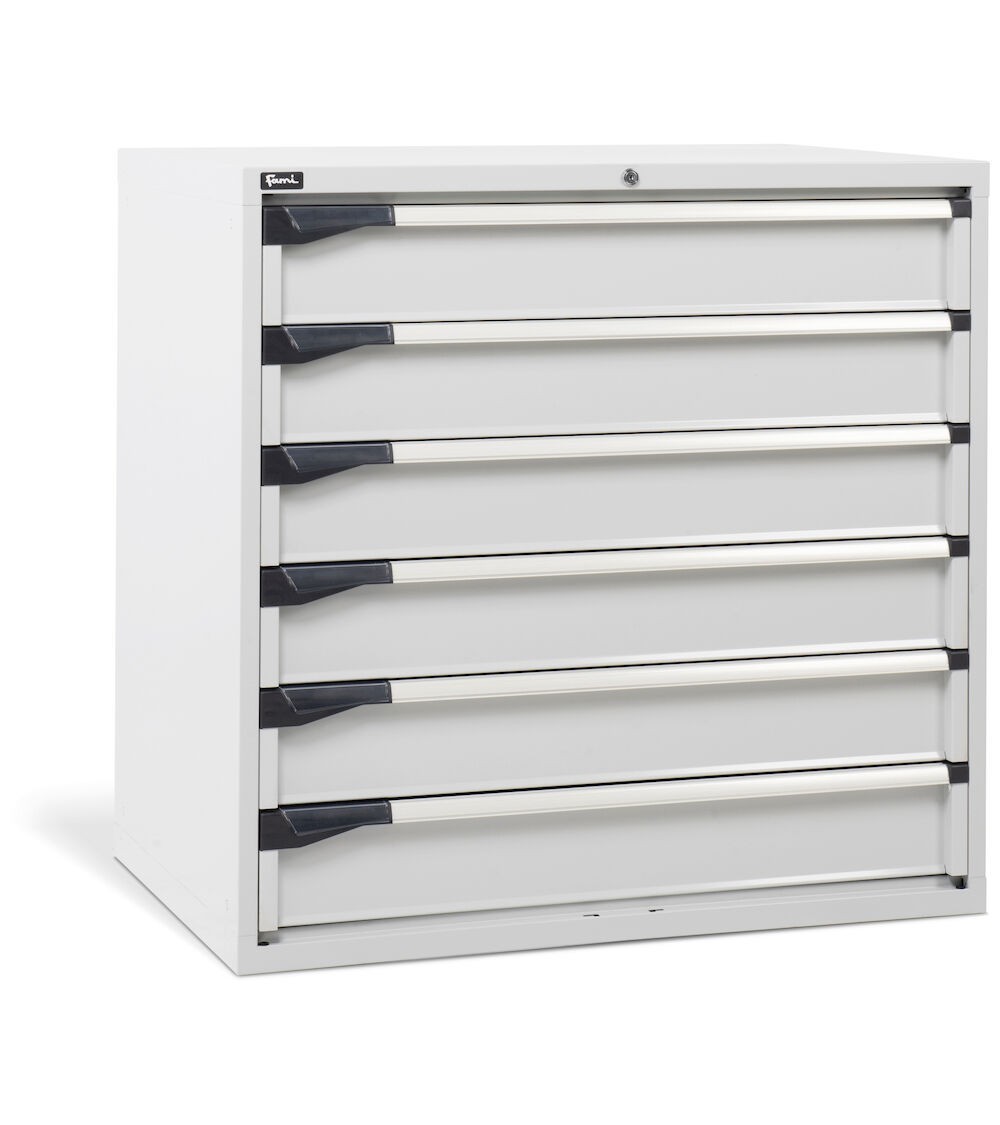 Cassettiera da lavoro, 6 cassetti, mm L 1020 x P 726 x H 1000