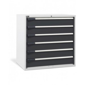 Cassettiera da lavoro, 6 cassetti, mm L 1020 x P 726 x H 1000