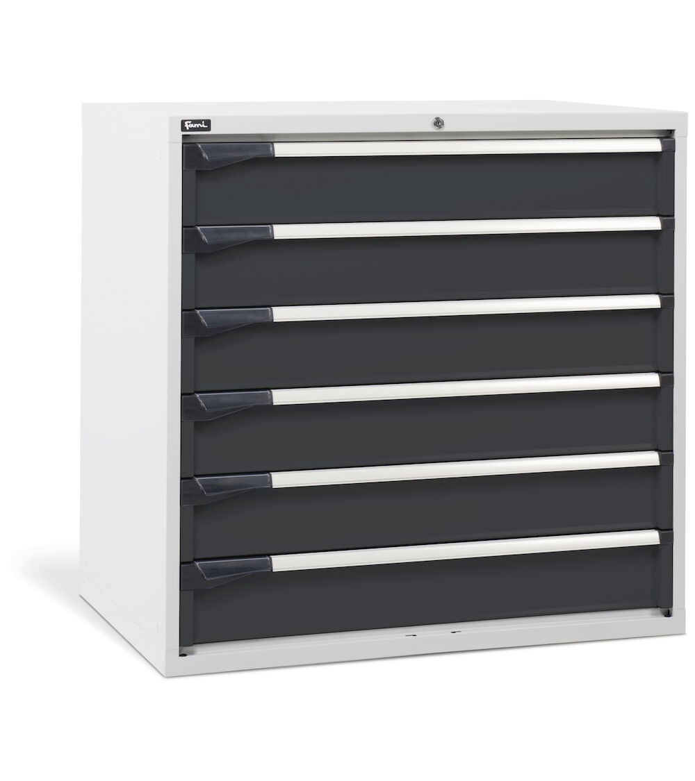 Cassettiera da lavoro, 6 cassetti, mm L 1020 x P 726 x H 1000