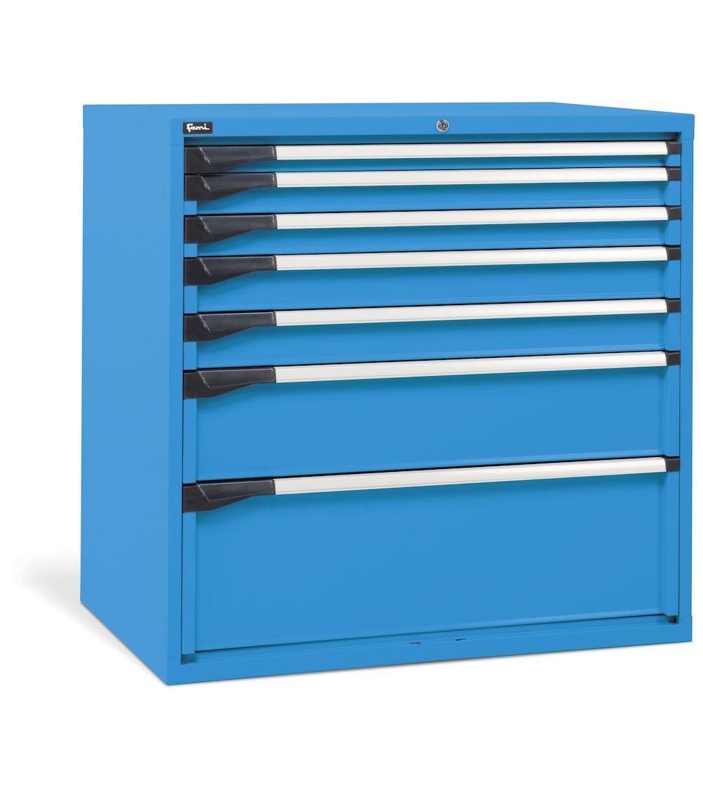 Cassettiera da lavoro, 7 cassetti, L1020 x P726 x H1000 mm