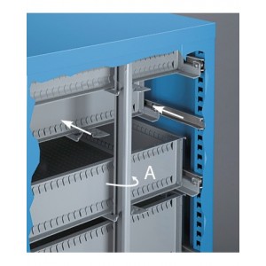 Cassettiera da lavoro, 8 cassetti, L1020 x P726 x H1000  mm