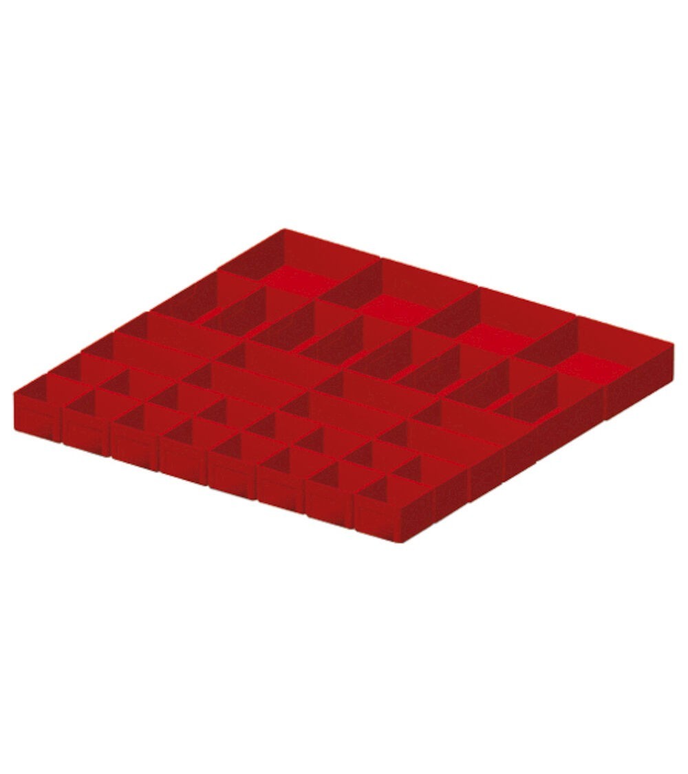 Cassette divisorio, 36 pezzi, 75mm H, per armadi L 714 mm