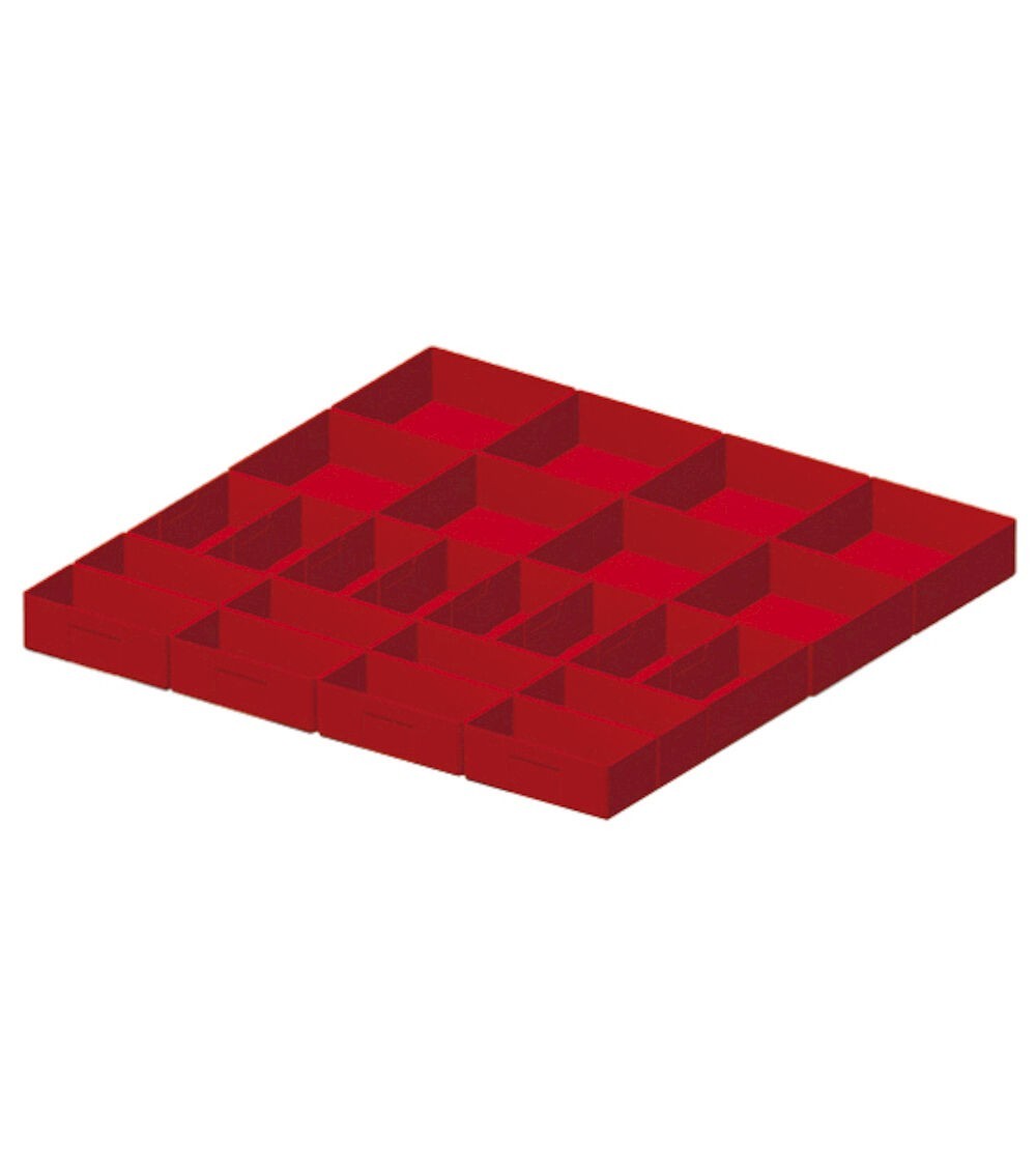 Kit cassette divisorio, 24 pezzi, per cassetti con H 100/125 mm, 36X36 EH