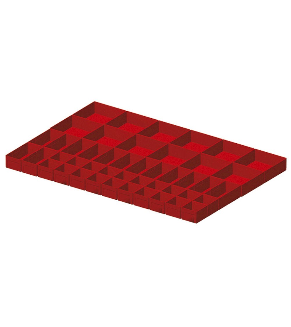 Kit cassette divisorio, 46 pezzi, per cassetti con H 50 mm, 54x36 EH