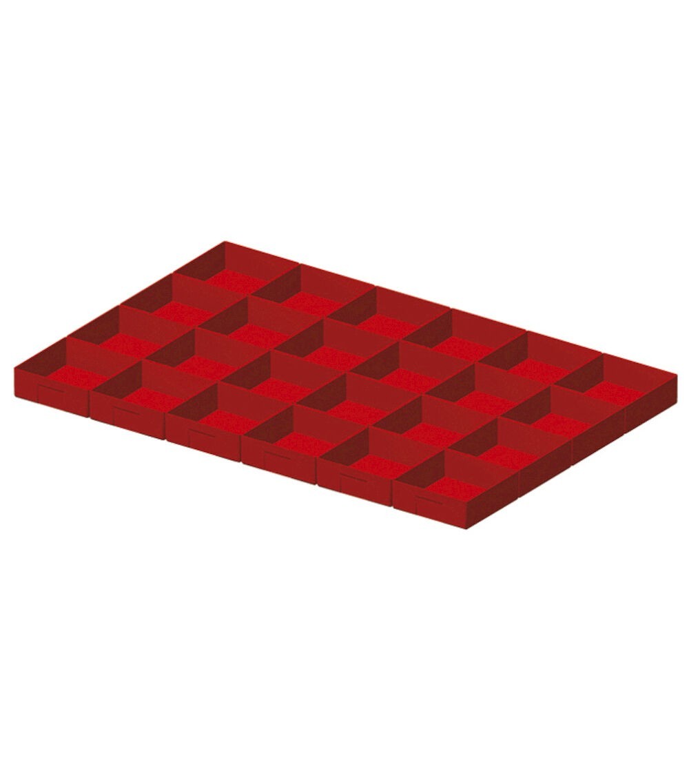 Kit cassette divisorio, 24 pezzi, per cassetti con H 50 mm, 54x36 EH