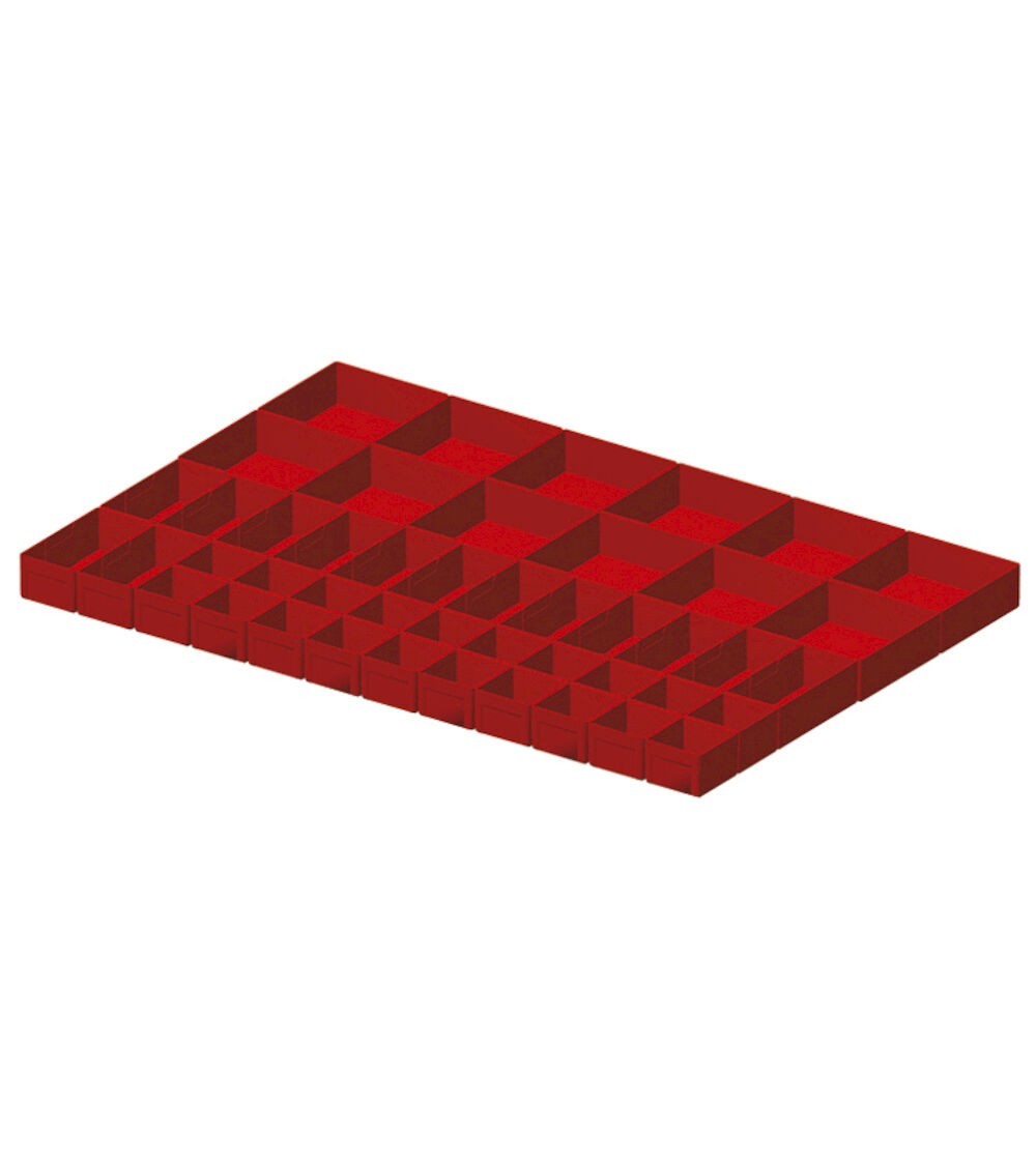 Kit cassette divisorio, 46 pezzi, per cassetti con H 75 mm, 54x36 EH