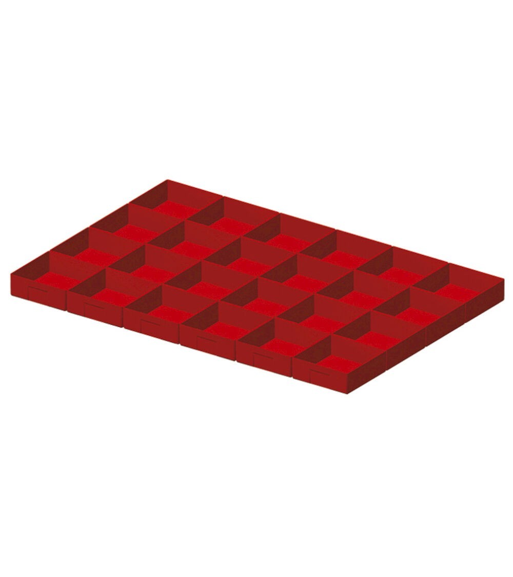 Kit cassette divisorio, 24 pezzi, per cassetti con H 75 mm, 54x36 EH