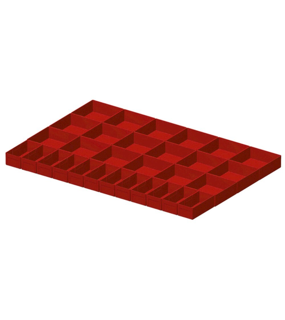 Kit cassette divisorio, 30 pezzi, per cassetti con H 100/125 mm, 54x36 EH