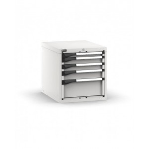 Blocco cassettiera da banco, 5 cassetti  1x50 2x75 1x100 1x200, L561 x P726 x H600 mm