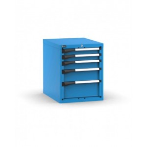 Blocco cassettiera da banco, 5 cassetti  2x75 1x100 1x150 1x200, L561 x P726 x H700 mm