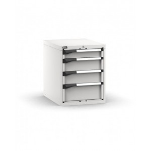 Blocco cassettiera da banco, 4 cassetti 1x100 2x150 1x200, L561 x P726 x H700 mm
