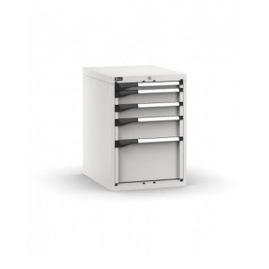 Blocco cassettiera da banco, 5 cassetti 1x50 2x100 1x150 1x300, L561 x P726 x H800 mm