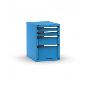 Blocco cassettiera da banco, 4 cassetti 2x100 1x200 1x300, L561 x P726 x H800 mm