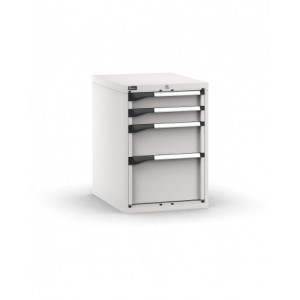 Blocco cassettiera da banco, 4 cassetti 2x100 1x200 1x300, L561 x P726 x H800 mm