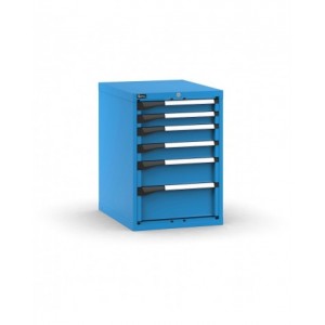 Blocco cassettiera da banco, 6 cassetti  2x75 2x100 1x150 1x200, L561 x P726 x H800 mm
