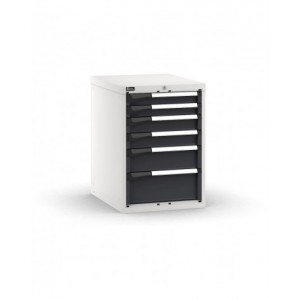 Blocco cassettiera da banco, 6 cassetti  2x75 2x100 1x150 1x200, L561 x P726 x H800 mm