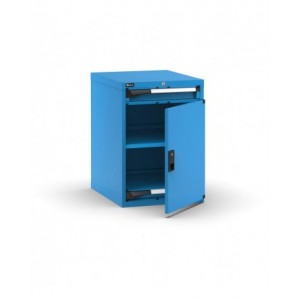 Armadietto portautensili con porta a battente, 1 cassetto,1 piano regolabile, 1 piano estraibile, L561 x P726 x H800 mm