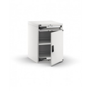 Armadietto portautensili con porta a battente, 1 cassetto,1 piano regolabile, 1 piano estraibile, L561 x P726 x H800 mm
