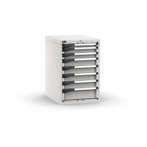 Blocco cassettiera da banco, 8 cassetti 1x50 2x75 4x100 1x150, L561 x P726 x H850 mm
