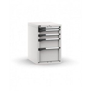 Blocco cassettiera da banco, 5 cassetti 1x50 2x100 1x200 1x300, L561 x P726 x H850 mm