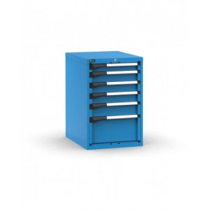 Blocco cassettiera da banco, 6 cassetti  1x75 3x100 1x125 1x250, L561 x P726 x H850 mm