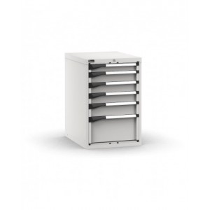Blocco cassettiera da banco, 6 cassetti  1x75 3x100 1x125 1x250, L561 x P726 x H850 mm
