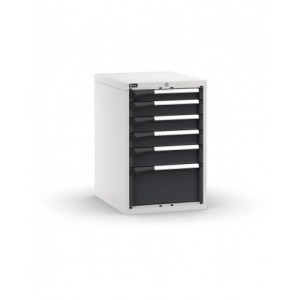 Blocco cassettiera da banco, 6 cassetti  1x75 3x100 1x125 1x250, L561 x P726 x H850 mm