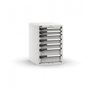 Blocco cassettiera da banco, 7 cassetti 2x75 3x100 2x150, L561 x P726 x H850 mm