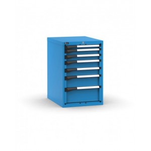 Blocco cassettiera da banco, 7 cassetti 1x50 2x75 2x100 1x150 1x200, L561 x P726 x H850 mm